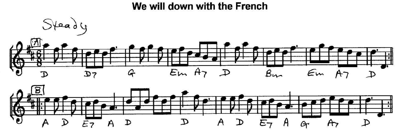 We Will Go Down With The French (music)